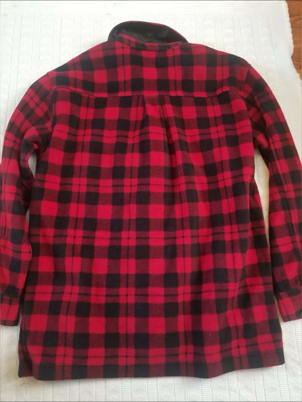 Lauren Ralph Lauren Red and Black Plaid Zip Up Sweater